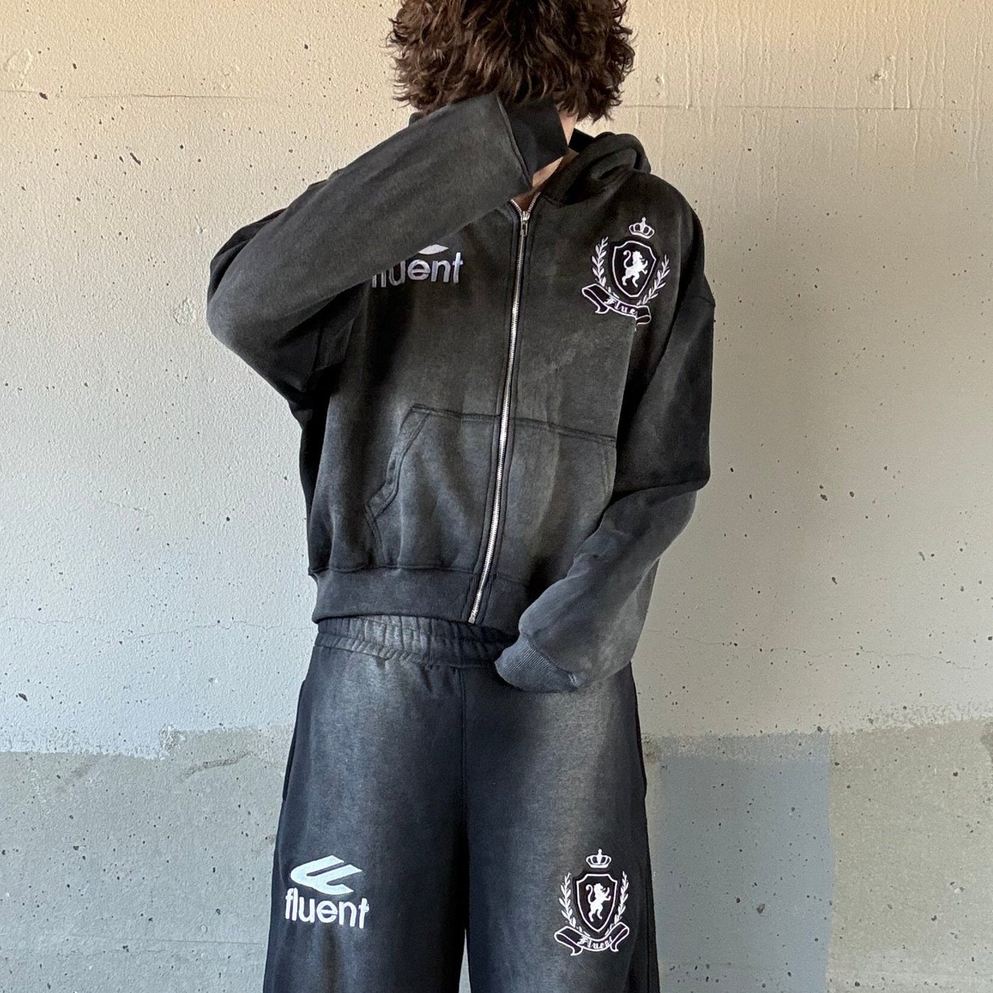 Crested Hoodie Black