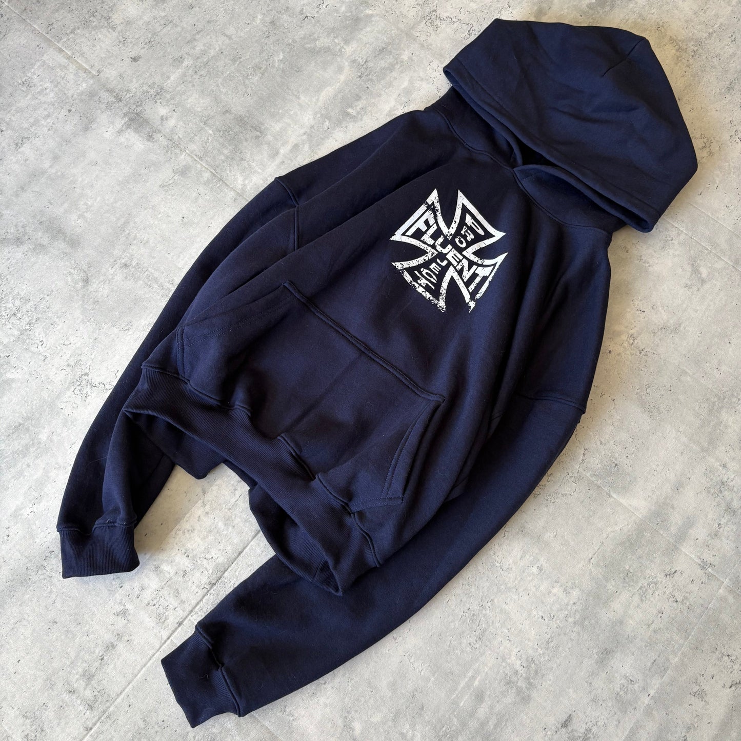 Fluent Cross Hoodie Navy